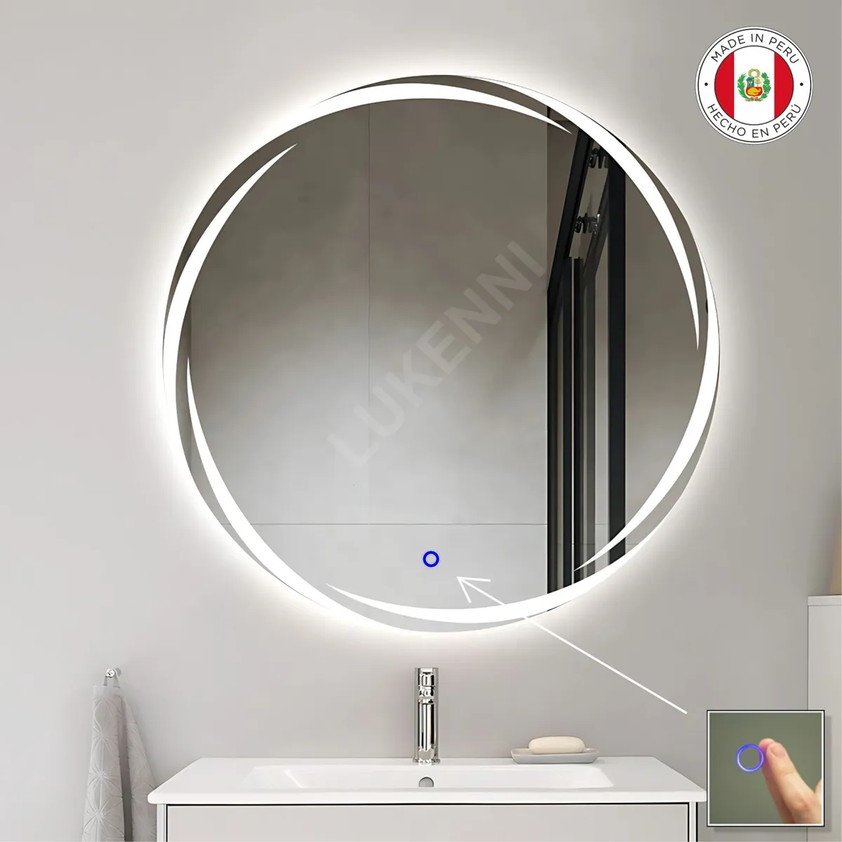OEM - Espejo LED Tactil 60 cm MARAZ Luz blanca