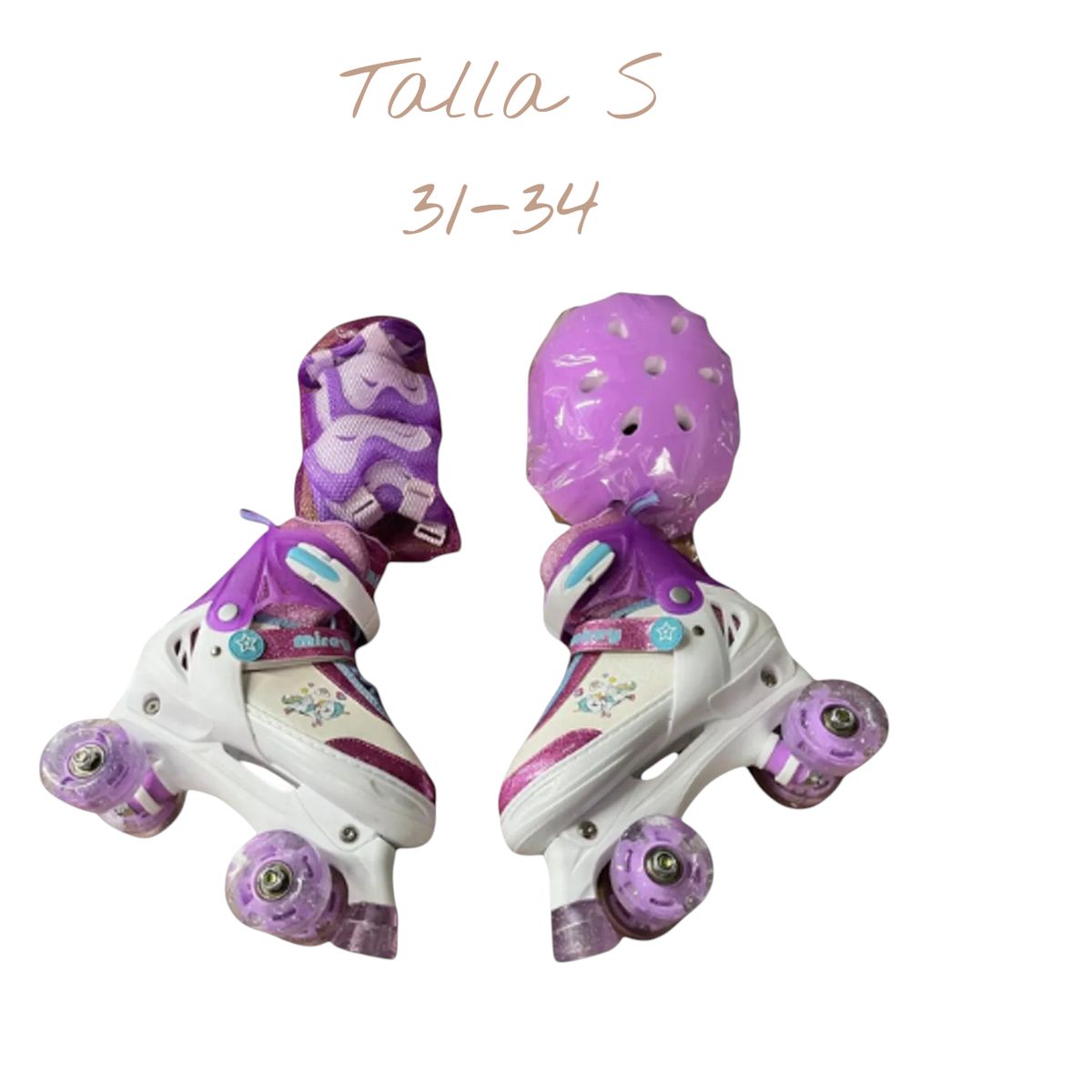 GENERICO - PATINES INFANTILES PONY 4 RUEDAS TALLA S NIÑA