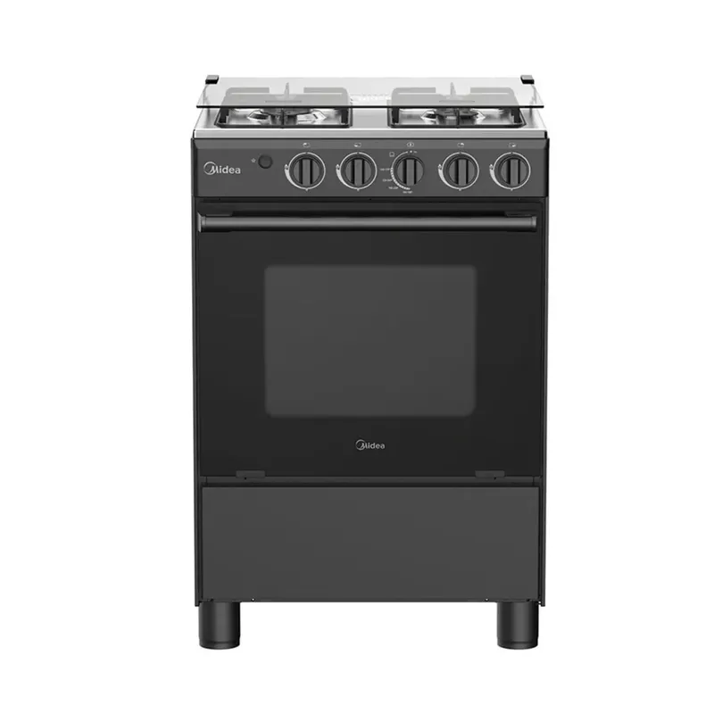 MIDEA - Cocina a Gas Midea 24" MGS24FS2LFABBC-PE 4 Quemadores – Color Negro