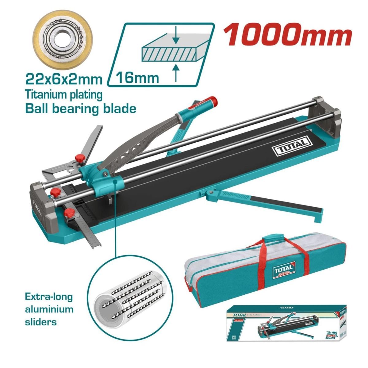 TRUPER - Cortador de Mayolica 100cm + Ventosa Vibradora 50kg 20v Total