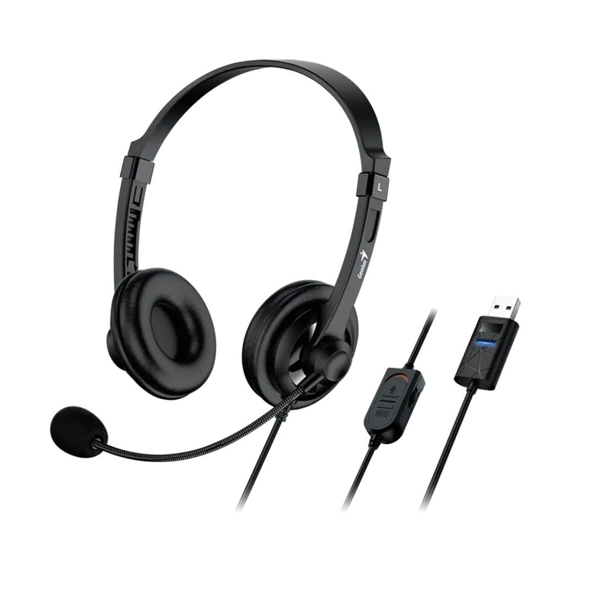 GENIUS - AUDIFONO C MICROF GENIUS HS-230U USB-A 24M BLACK 31710021401