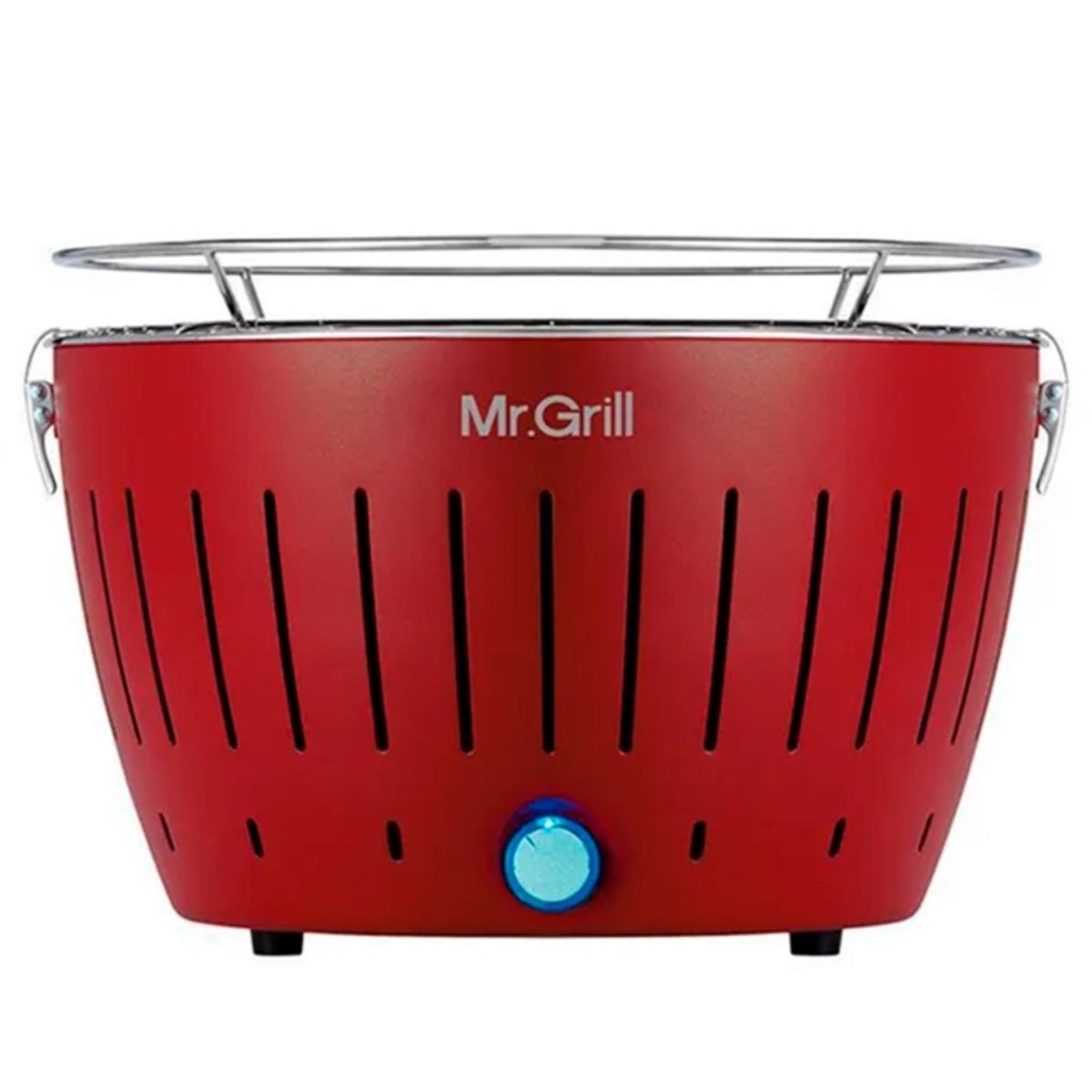 MR GRILL - Parrilla Portátil Mr Grill Turbo Grill Smokeless BBQ Rojo