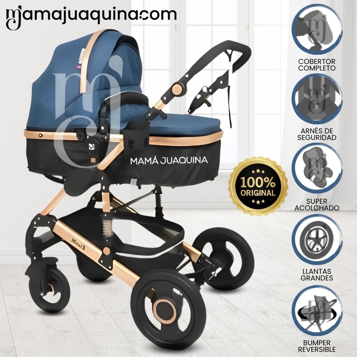 Baby - Coche Moisés Travel System «MAXII» Edición Limitada Blue