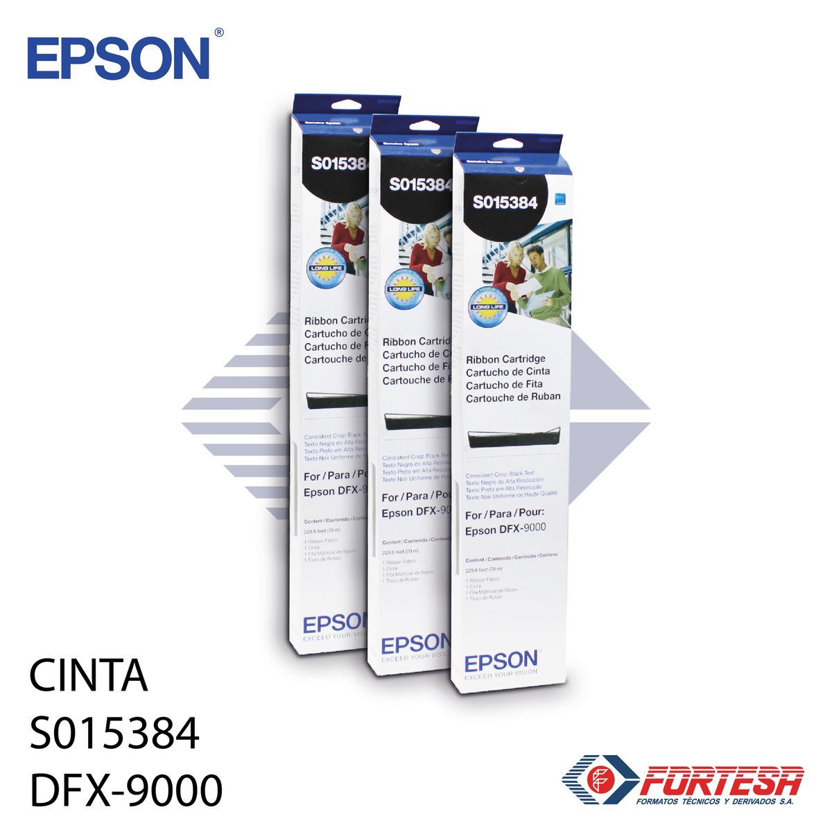 EPSON - Cinta EPSON S015384 Original Negro Impresora Impacto EPSON DFX-9000