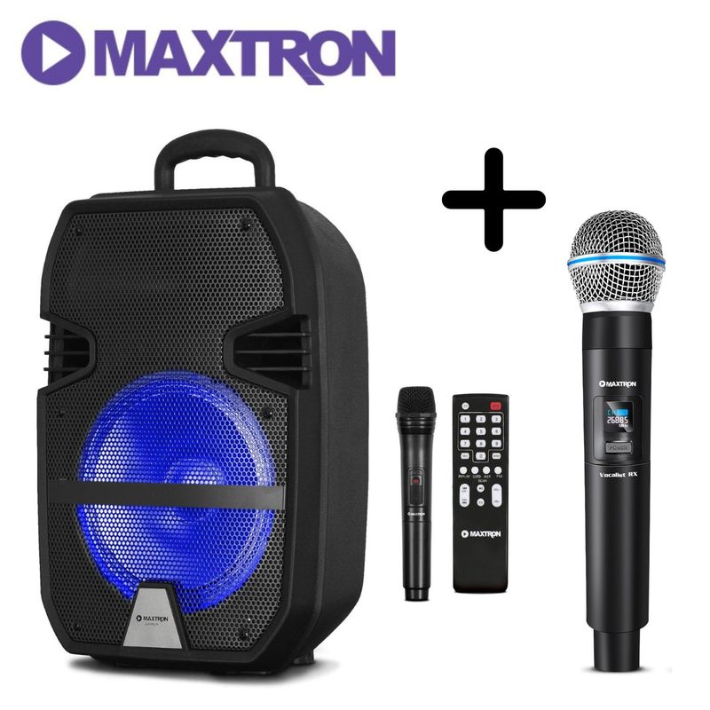 MAXTRON - Parlante Bluetooth Maxtron Libidum MX321VB con 2 Micrófono Inalámbrico