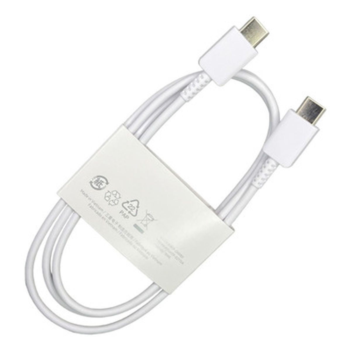 SAMSUNG - Cable de carga Samsung USB-C a USB-C Blanco