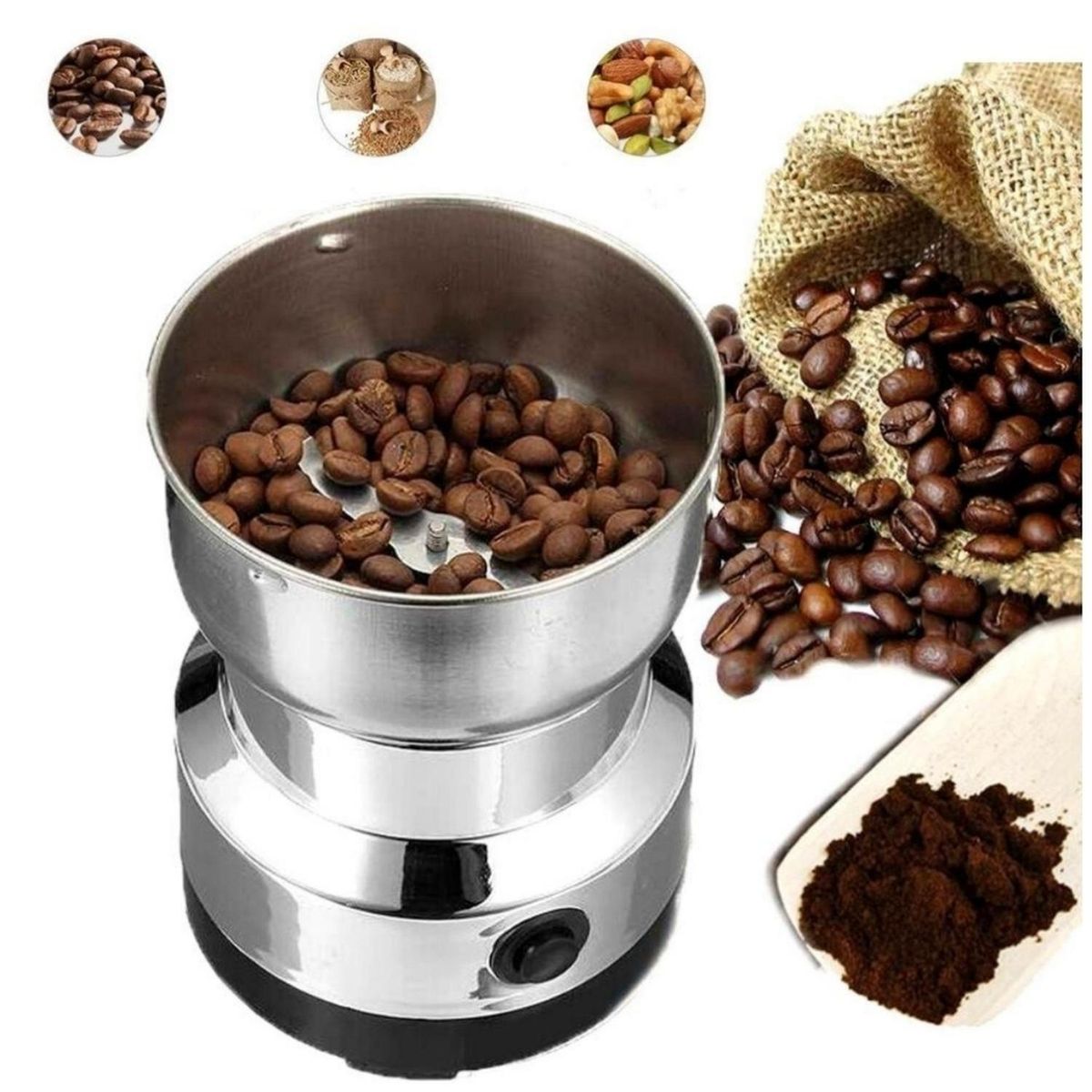 MINARI - Molino Molinillo Eléctrico de Café y Granos 4 Aspas C45