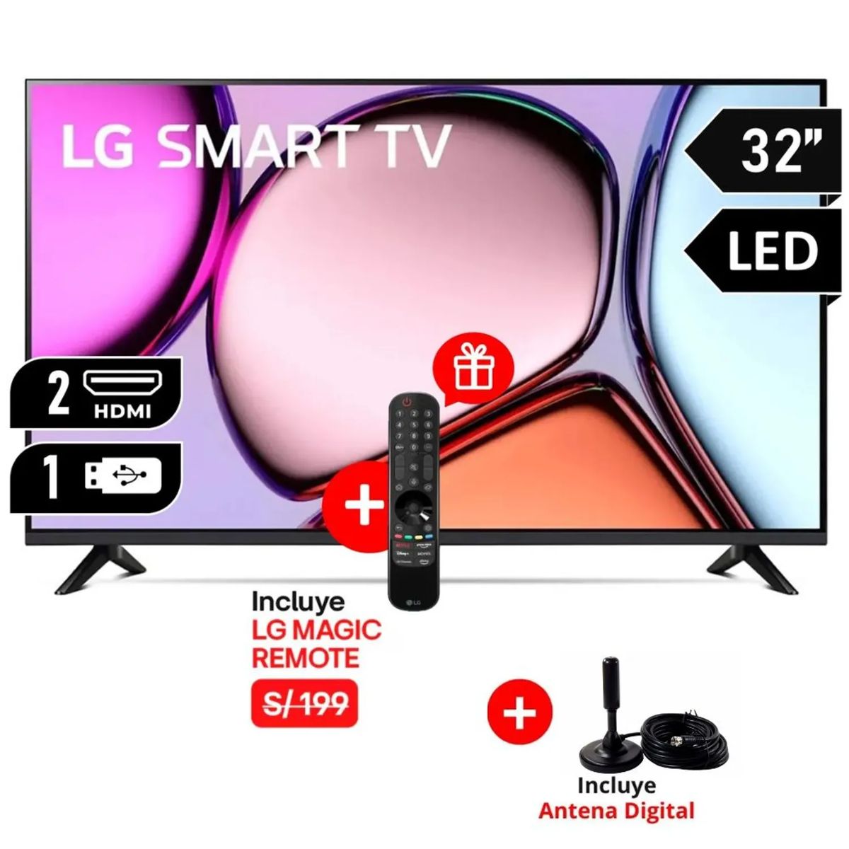 LG - TELEVISOR LG 32 SMART TV LED 32LQ600BPSA