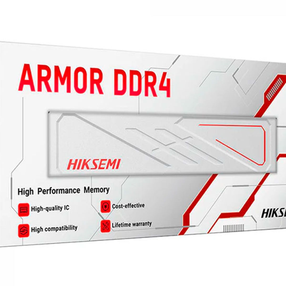 HIKSEMI - MEMORIA HIKSEMI 8GB ARMOR DDR4 3200MHZ WHITE HSC408U32E2-8