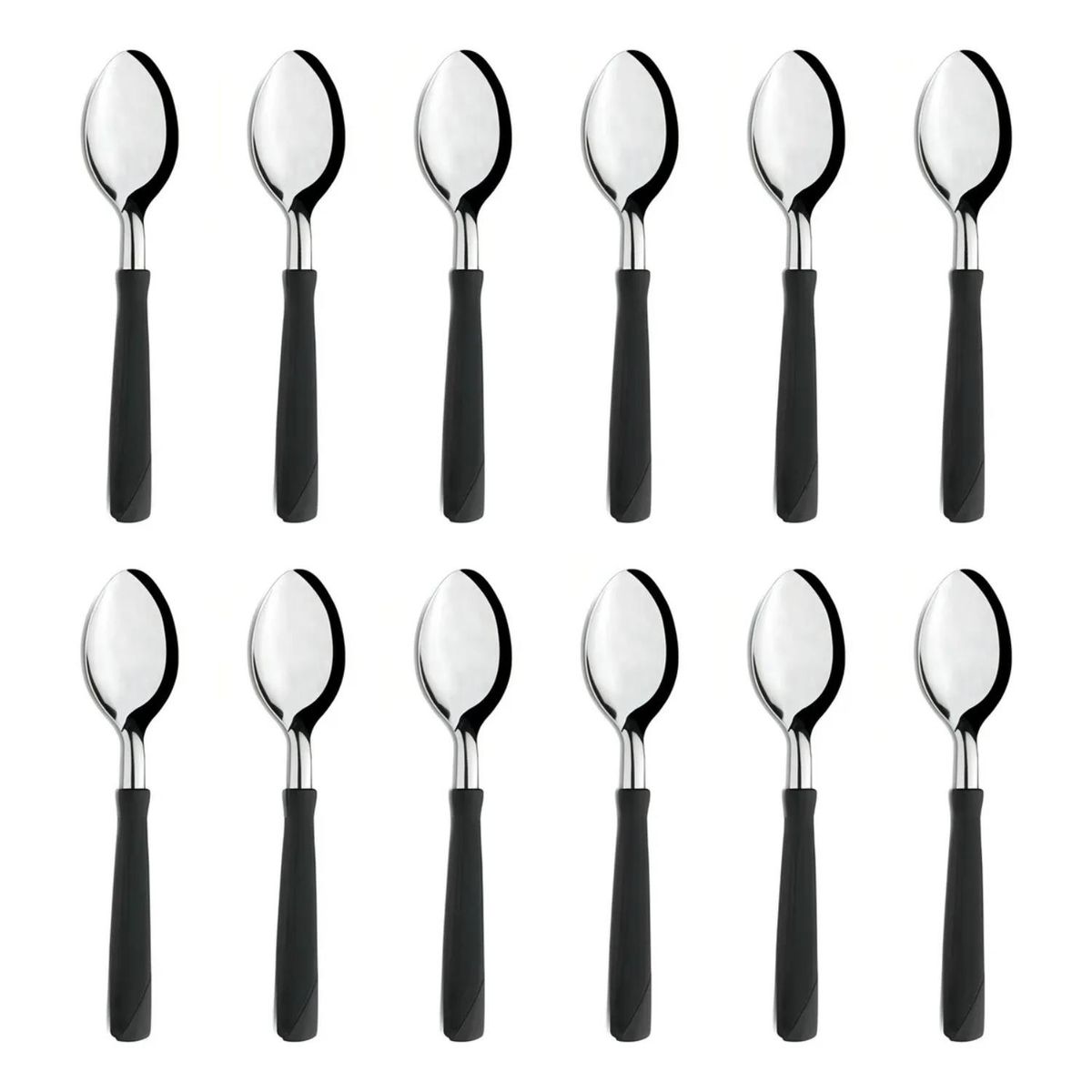 TRAMONTINA - Cuchara de Té Ipanema Negro x12 piezas - Tramontina