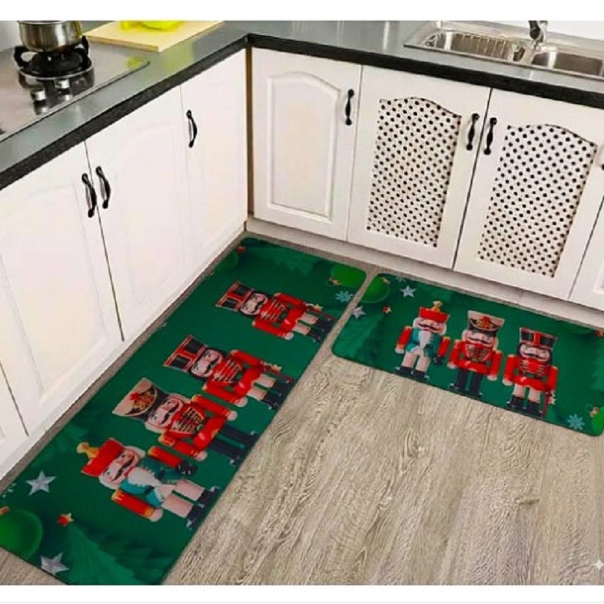 GENERICO - Pack 2 Tapete Navideña Puerta Tapete Piso Antideslizante A1