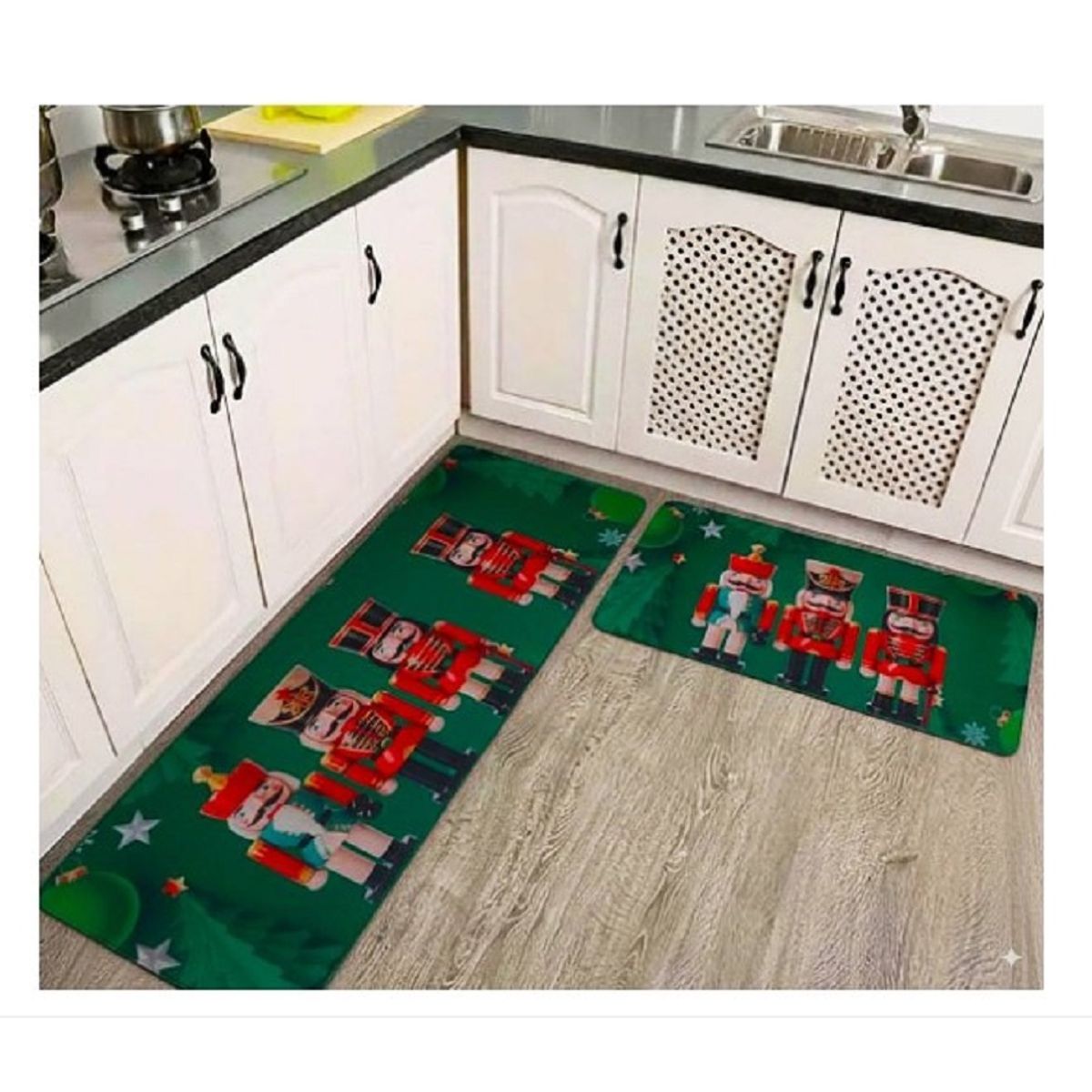 GENERICO - Pack 2 Tapete Navideña Puerta Tapete Piso Antideslizante A1