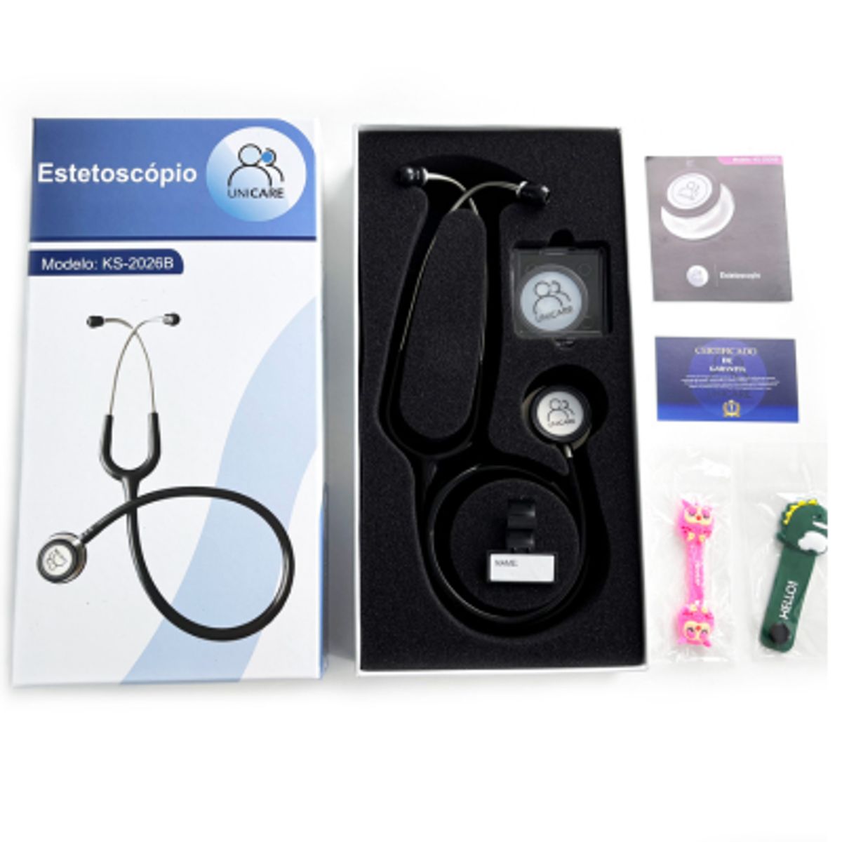 UNICARE - Estetoscopio Negro Adulto y Niño Unicare