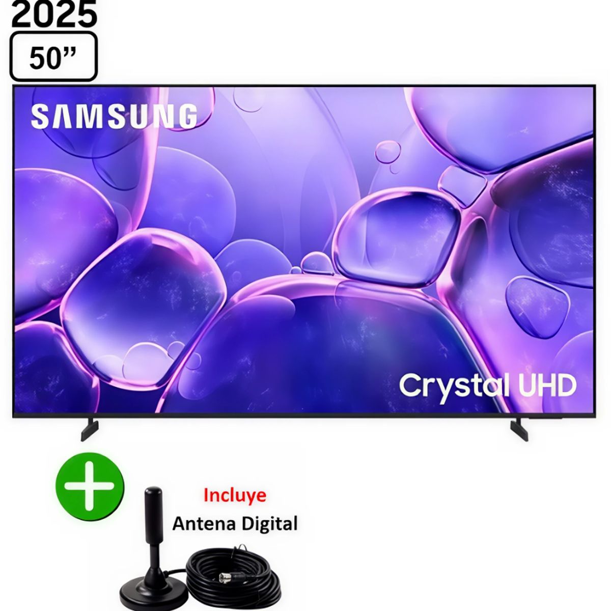 SAMSUNG - Televisor Samsung 50" Crystal UHD U8000F Smart TV 2025 + Antena Digital