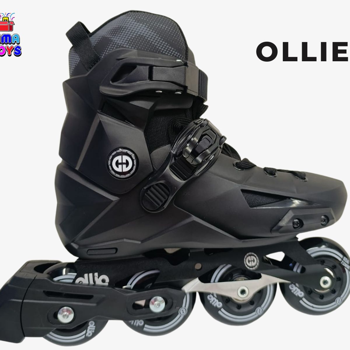OLLIE - PATINES EN LINEA OLLIE BOTA DURA NEGRO M 32-35