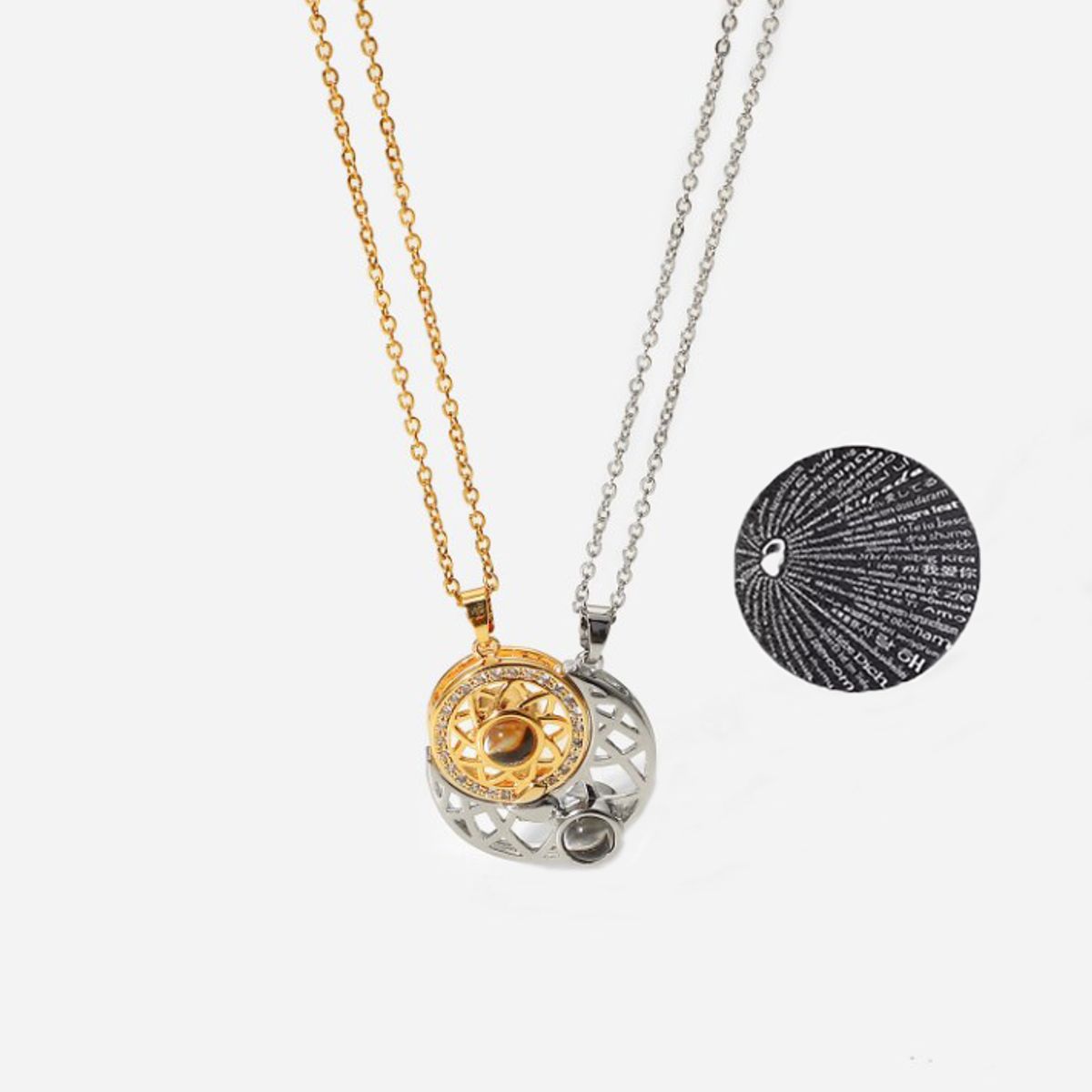 GENERICO - COLLAR PROYECTOR TE AMO EN 100 IDIOMAS REGALO PARA PAREJAS