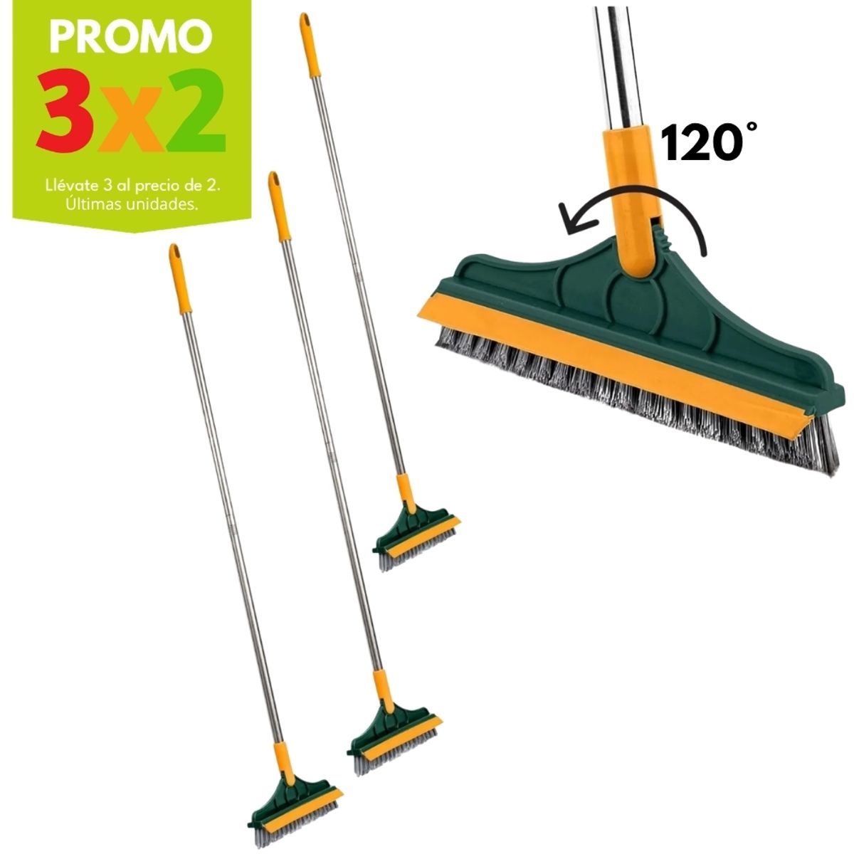 MINARI - Promo 3x2 Escoba Cepillo de Limpieza Secador 2en1 V C16