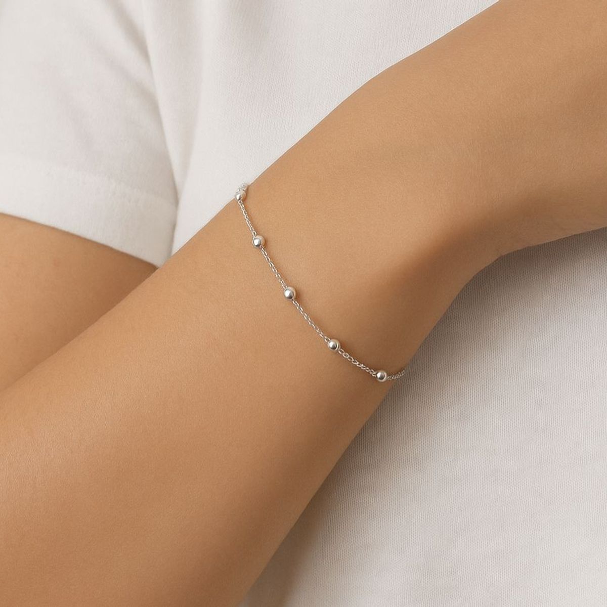 JOYERIA D'PILMER - PULSERA DE PLATA ESFERA