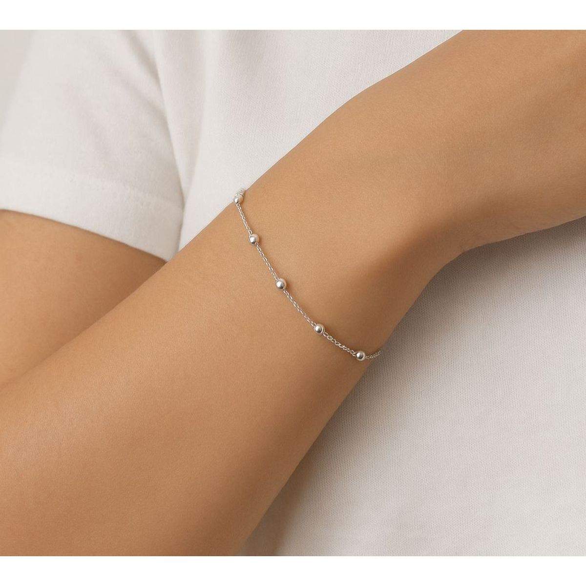 JOYERIA D'PILMER - PULSERA DE PLATA ESFERA