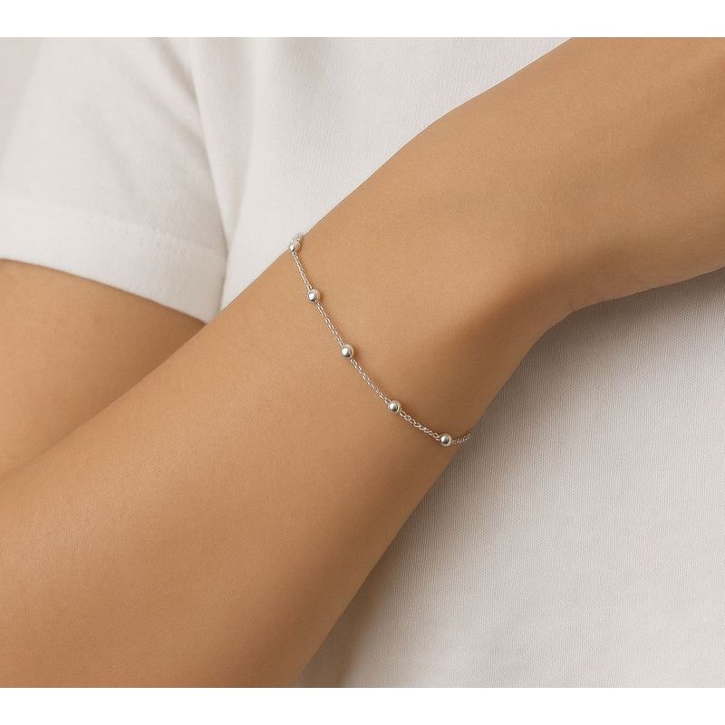 JOYERIA D'PILMER - PULSERA DE PLATA ESFERA