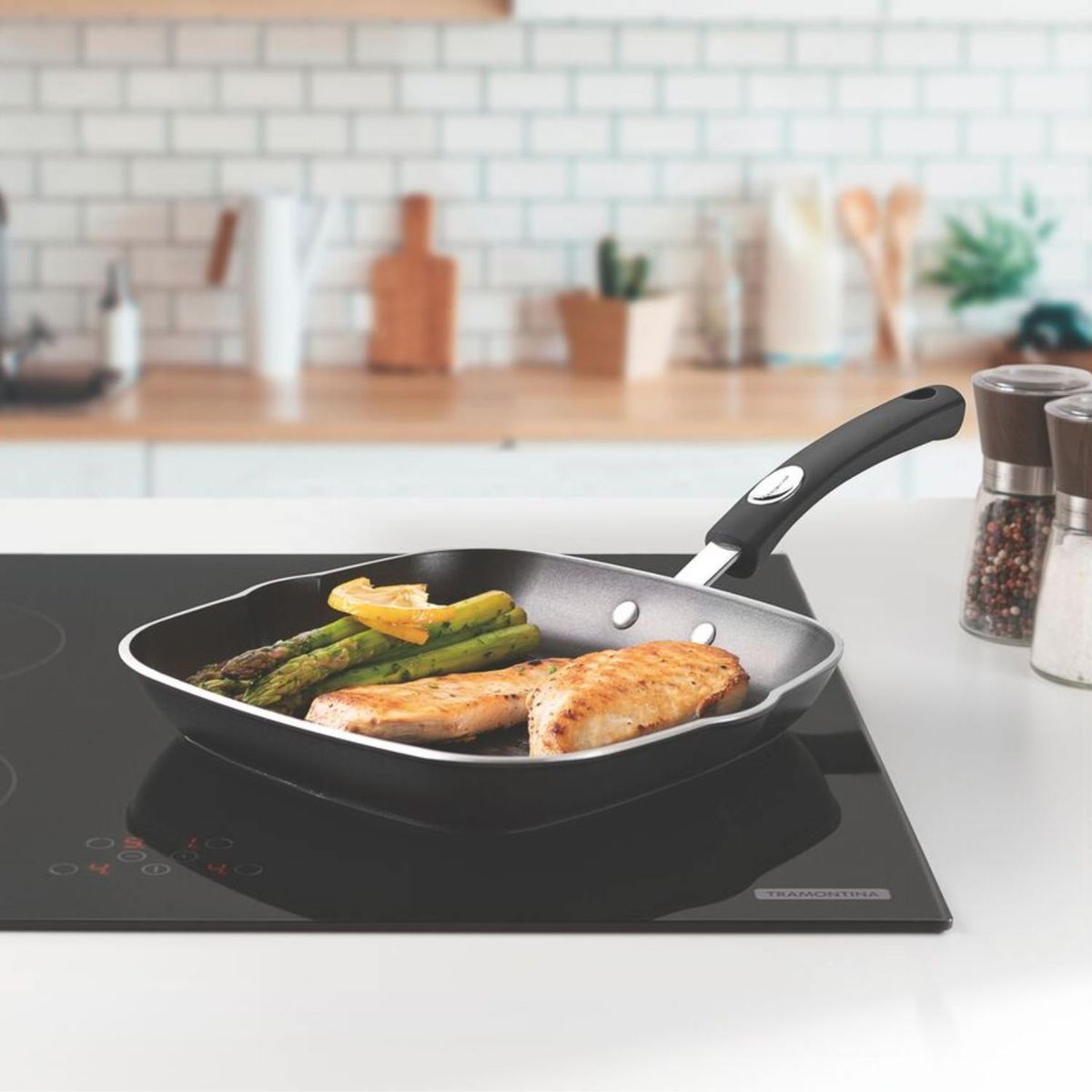 TRAMONTINA - Bifera 24 Cm Monaco Induccion Negro -Tramontina
