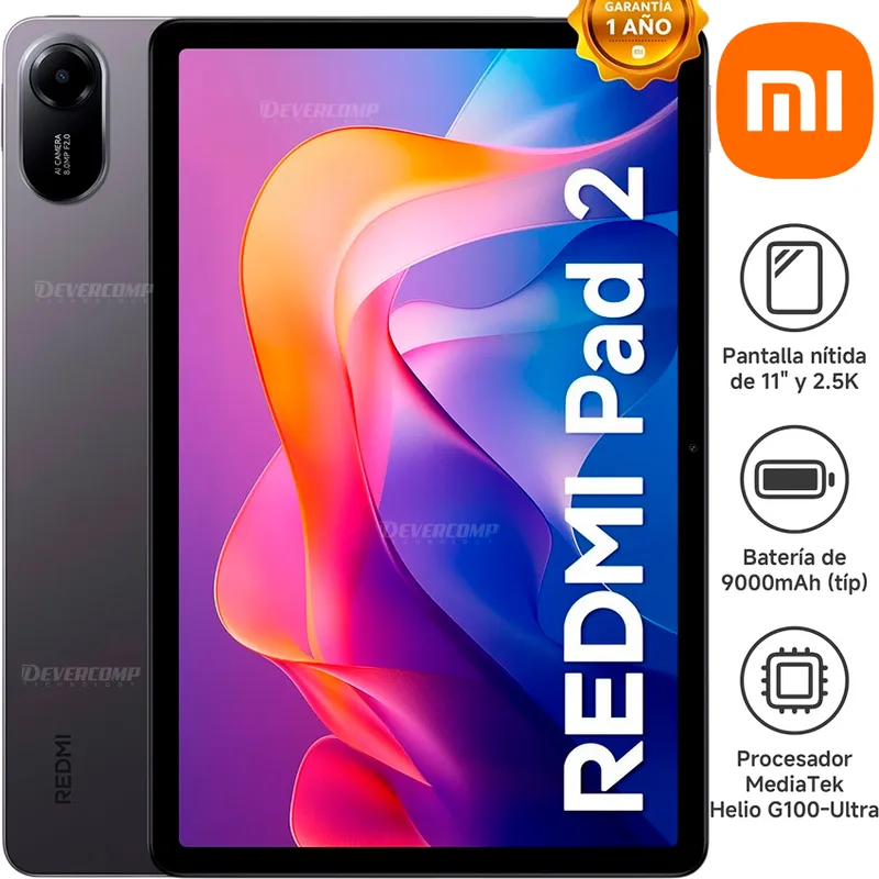 XIAOMI - Tablet Xiaomi Redmi Pad 2 4GB 128GB Pantalla 2K 11″ Wifi