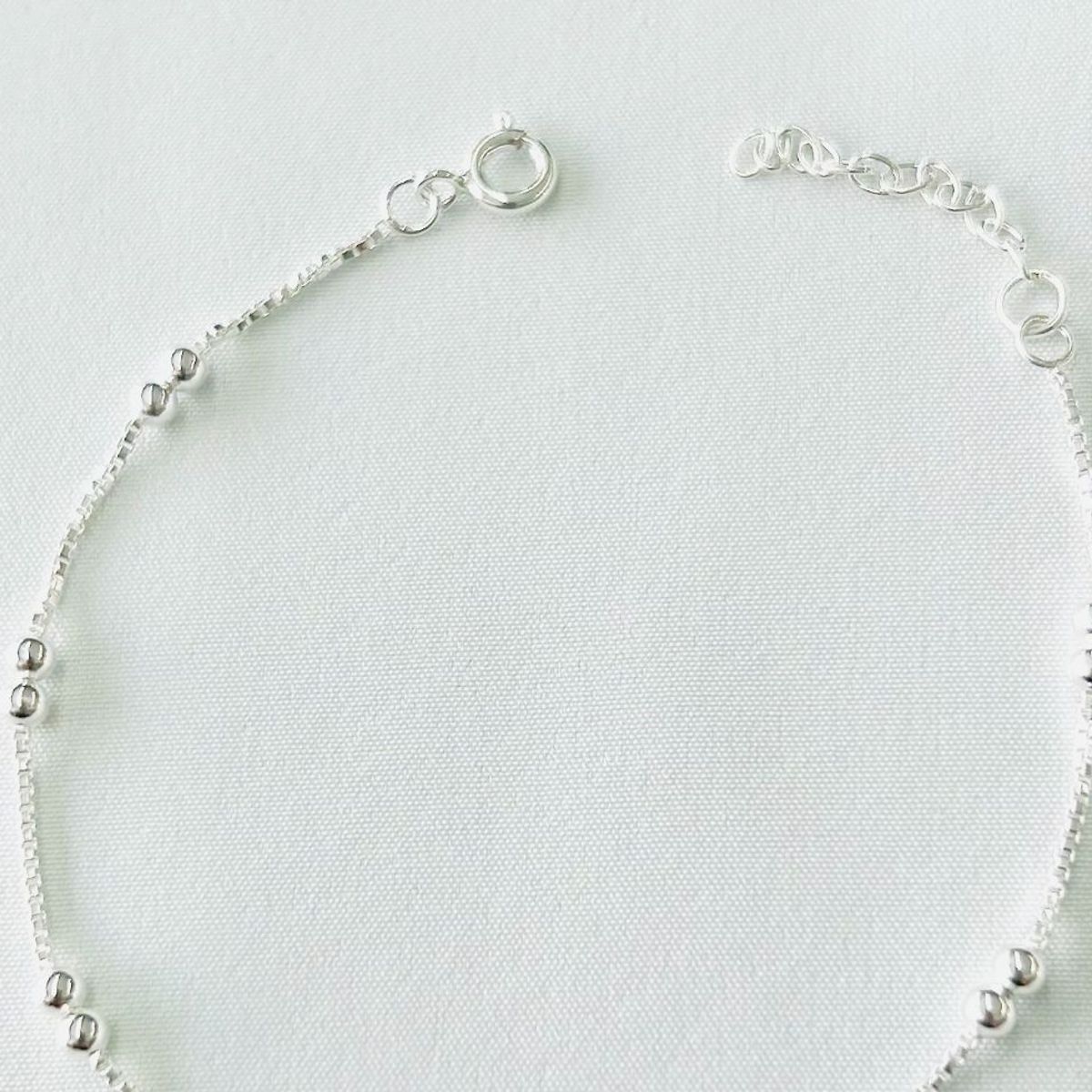 JOYERIA D'PILMER - PULSERA DE PLATA ESFERA DOBLE