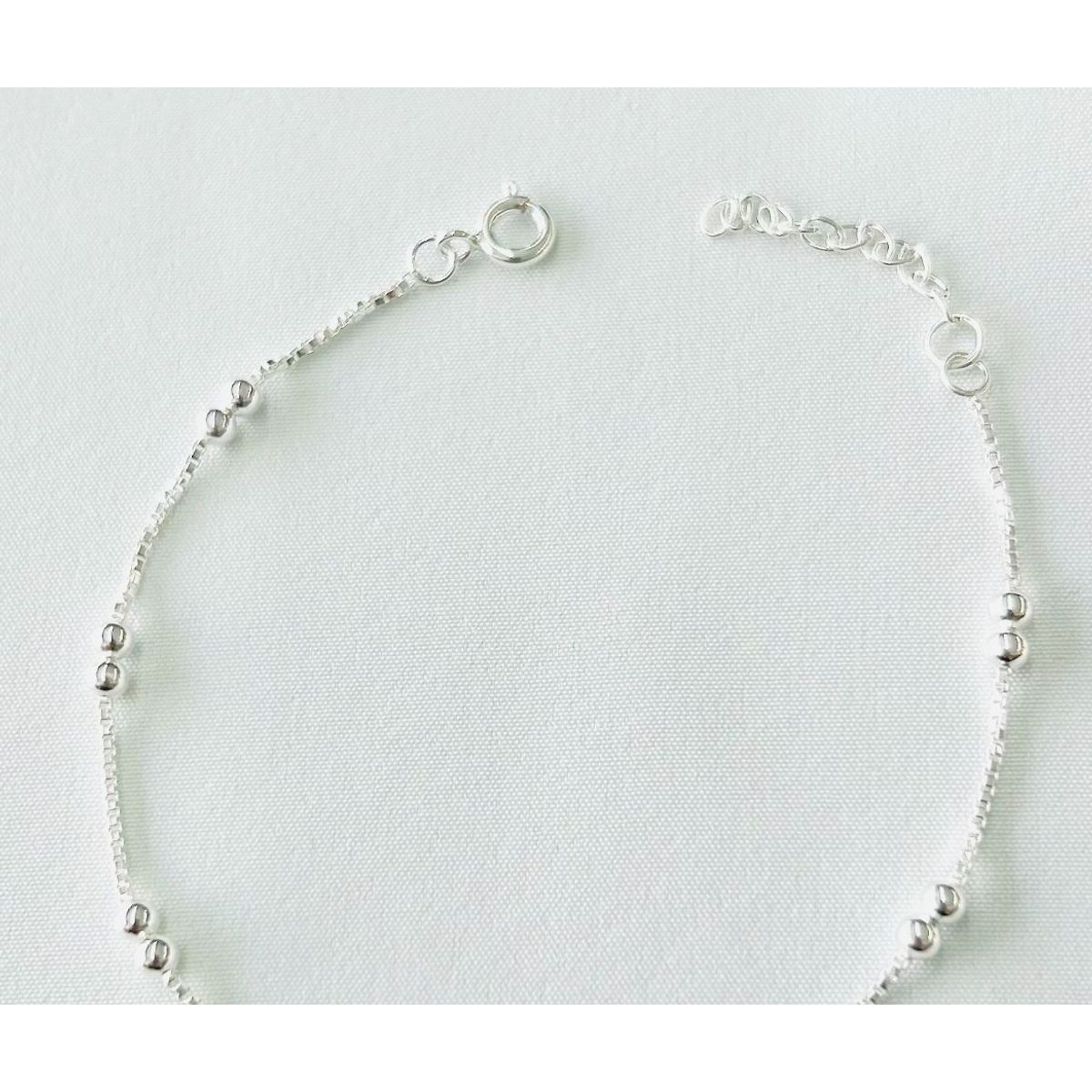 JOYERIA D'PILMER - PULSERA DE PLATA ESFERA DOBLE