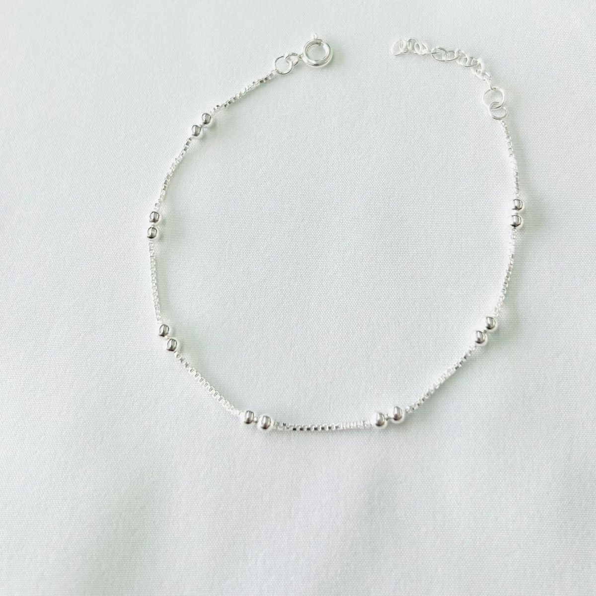 JOYERIA D'PILMER - PULSERA DE PLATA ESFERA DOBLE