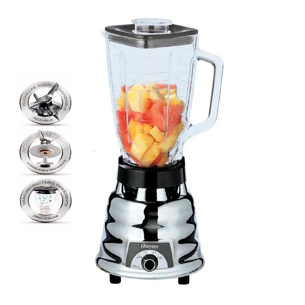 OSTER - Licuadora OSTER 1.25L Clásica 2 velocidades  + Procesador de Alimentos