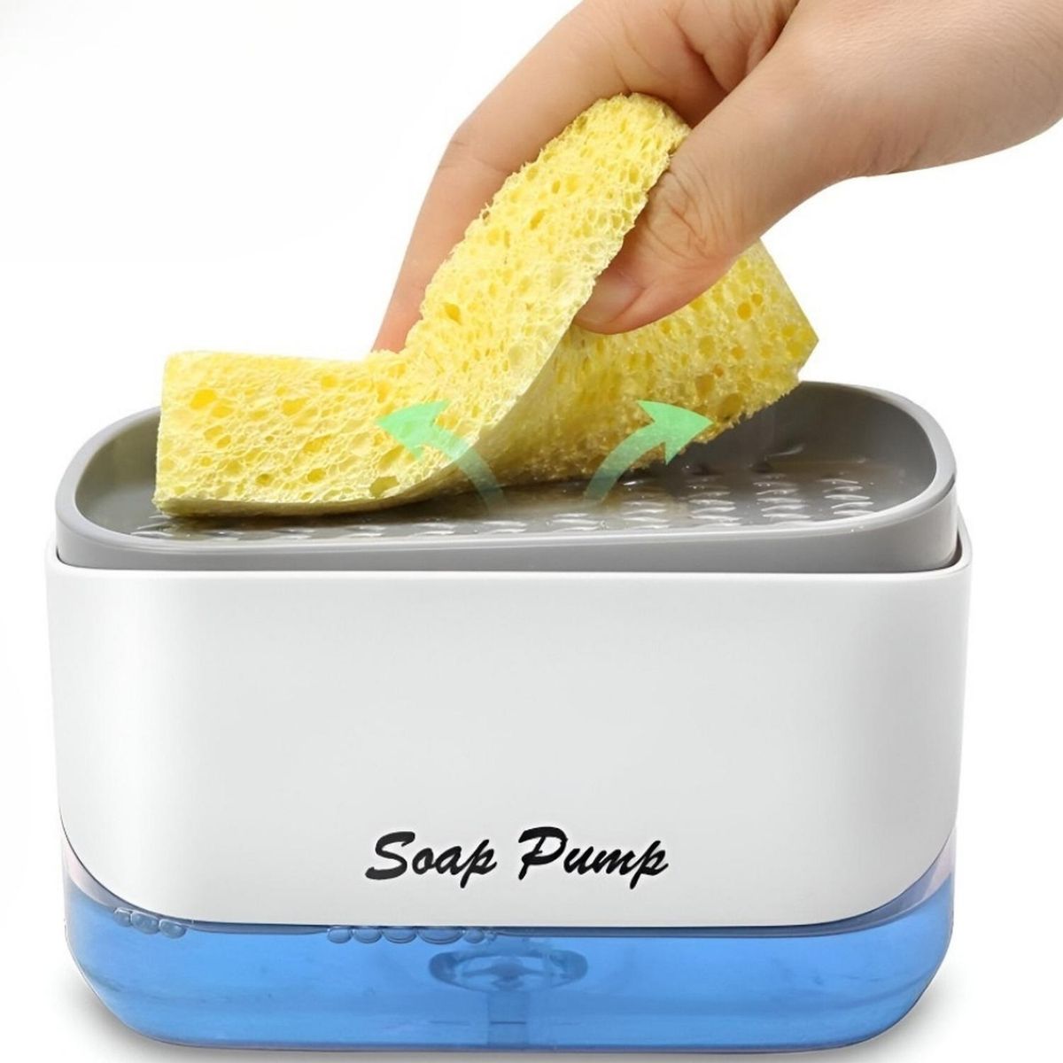 MINARI - Dispensador de Lavavajillas Jabón Líquido con Esponja DL1