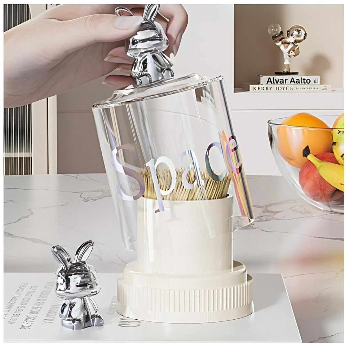 MINARI - Pack x4 Organizador Palillo Dental Mondadientes Hisopos BG OP91