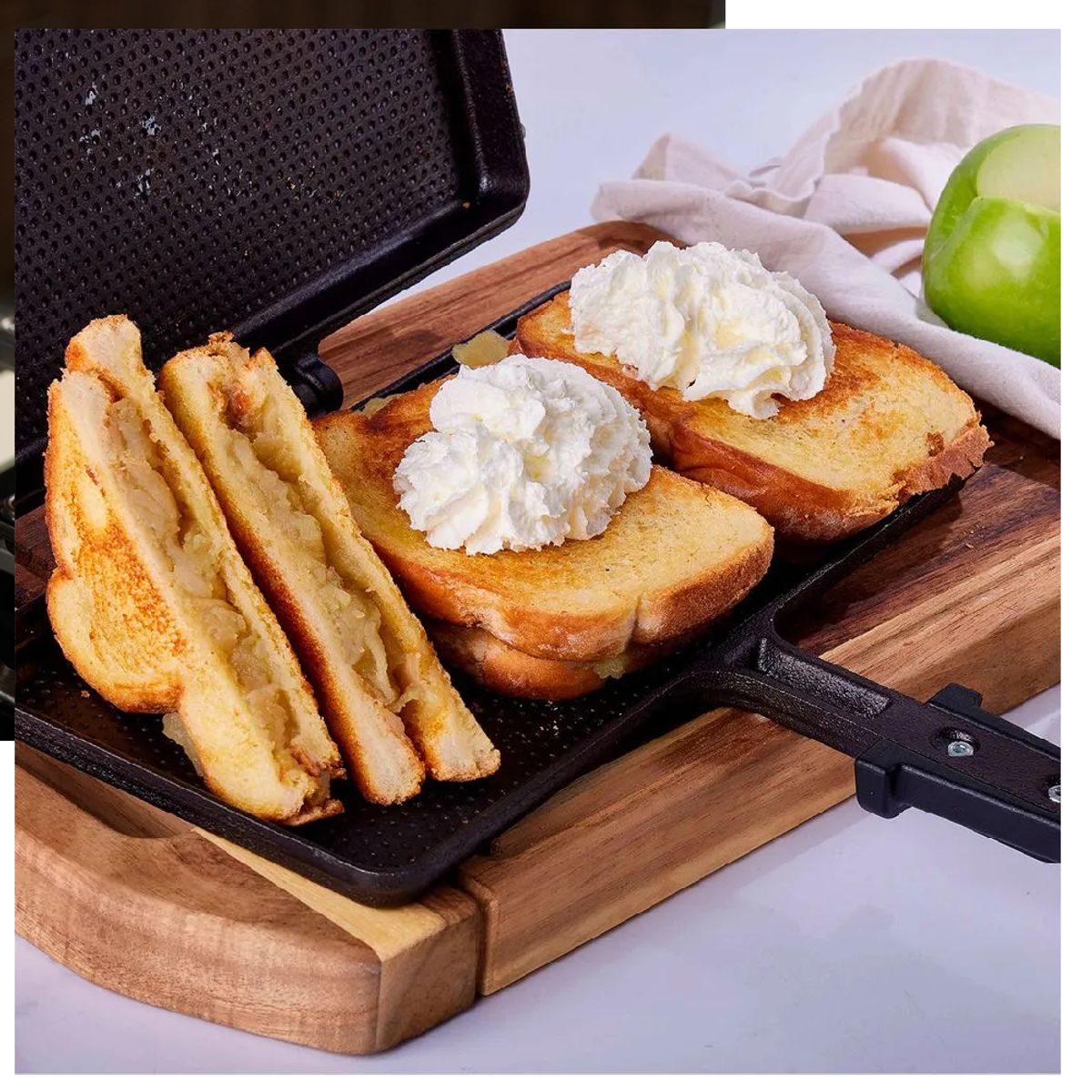 VICTORIA - Sanduchera Doble de Hierro Fundido Curada Victoria