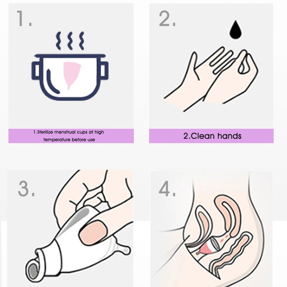 GENERICO - Copa Menstrual + Taza Esterilizadora - Talla L