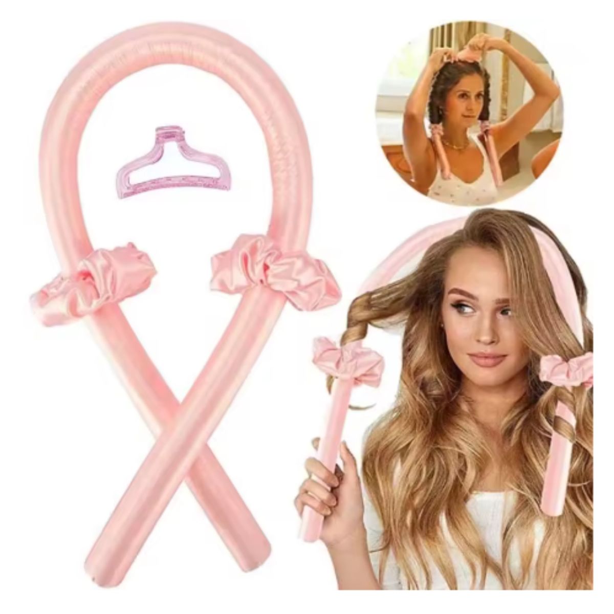 GENERICO - Set Rizador de Cabello sin Calor 3 Pza Ondas Nocturnas