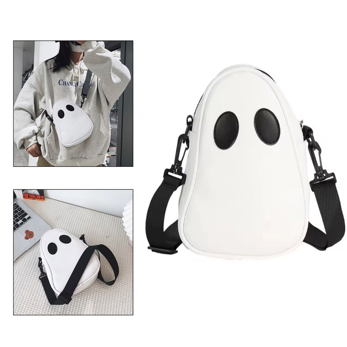GENERICO - Morral bolso fantasma blanco diseño hombre y mujer exclusivo