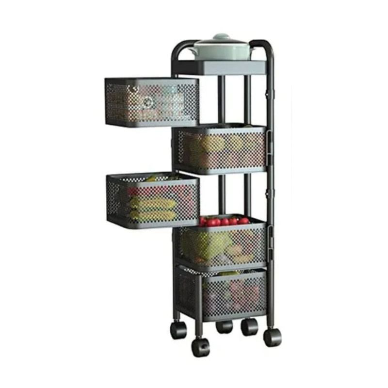 GENERICO - Repisas Cuadrada con Ruedas Negro Y+Ligas de Regalo