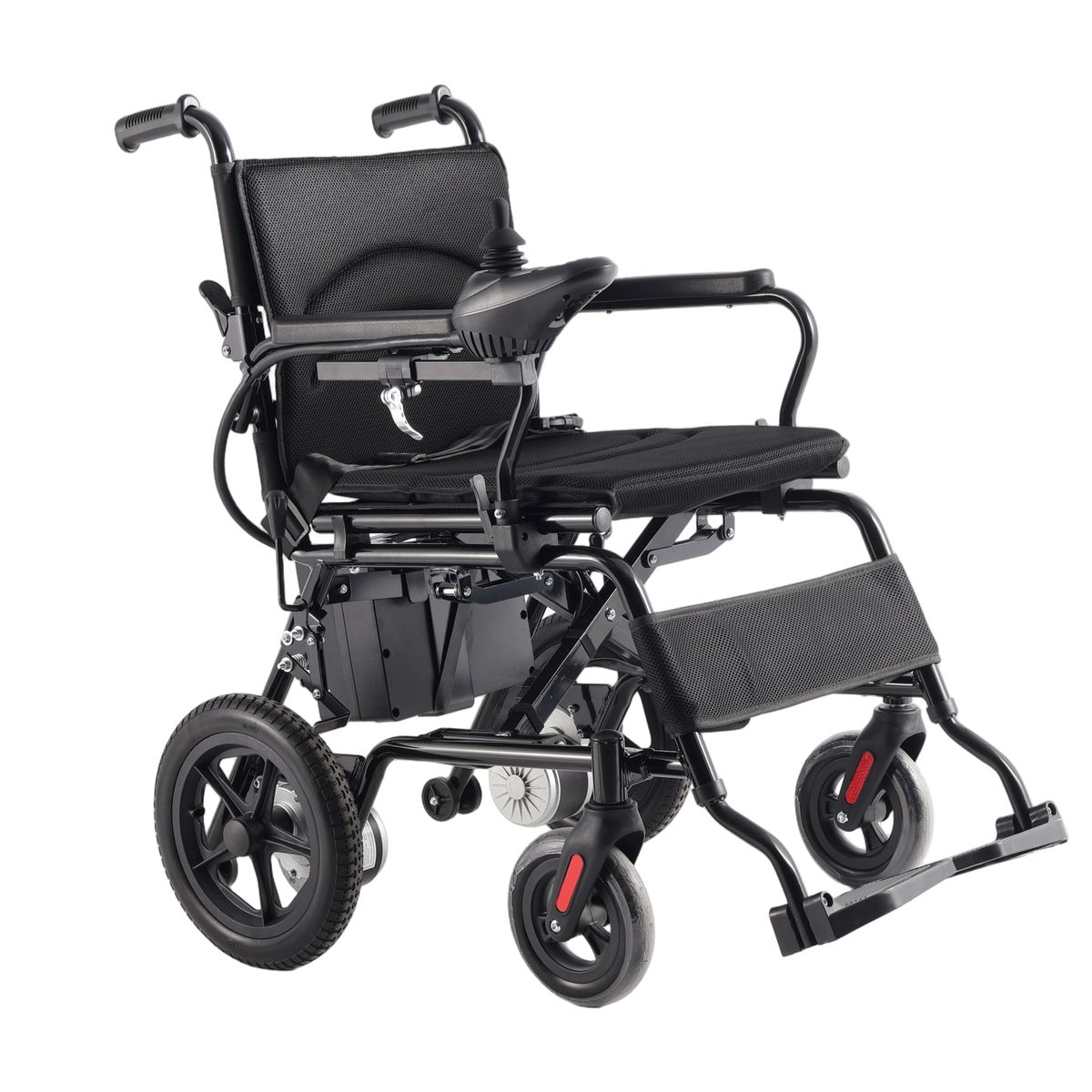 GENERICO - Silla de Ruedas Electrica Comfort Black Plegable Bateria de Acido Ligera