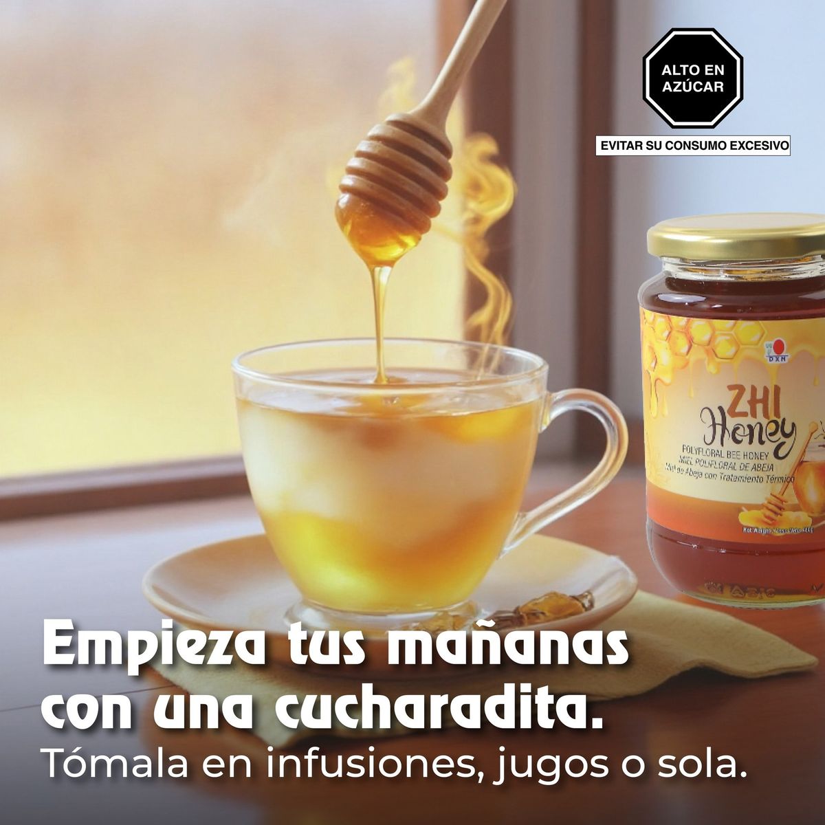 DXN - DXN Miel de Abeja Natural Multi-Floral -Zhi Honey 460gr