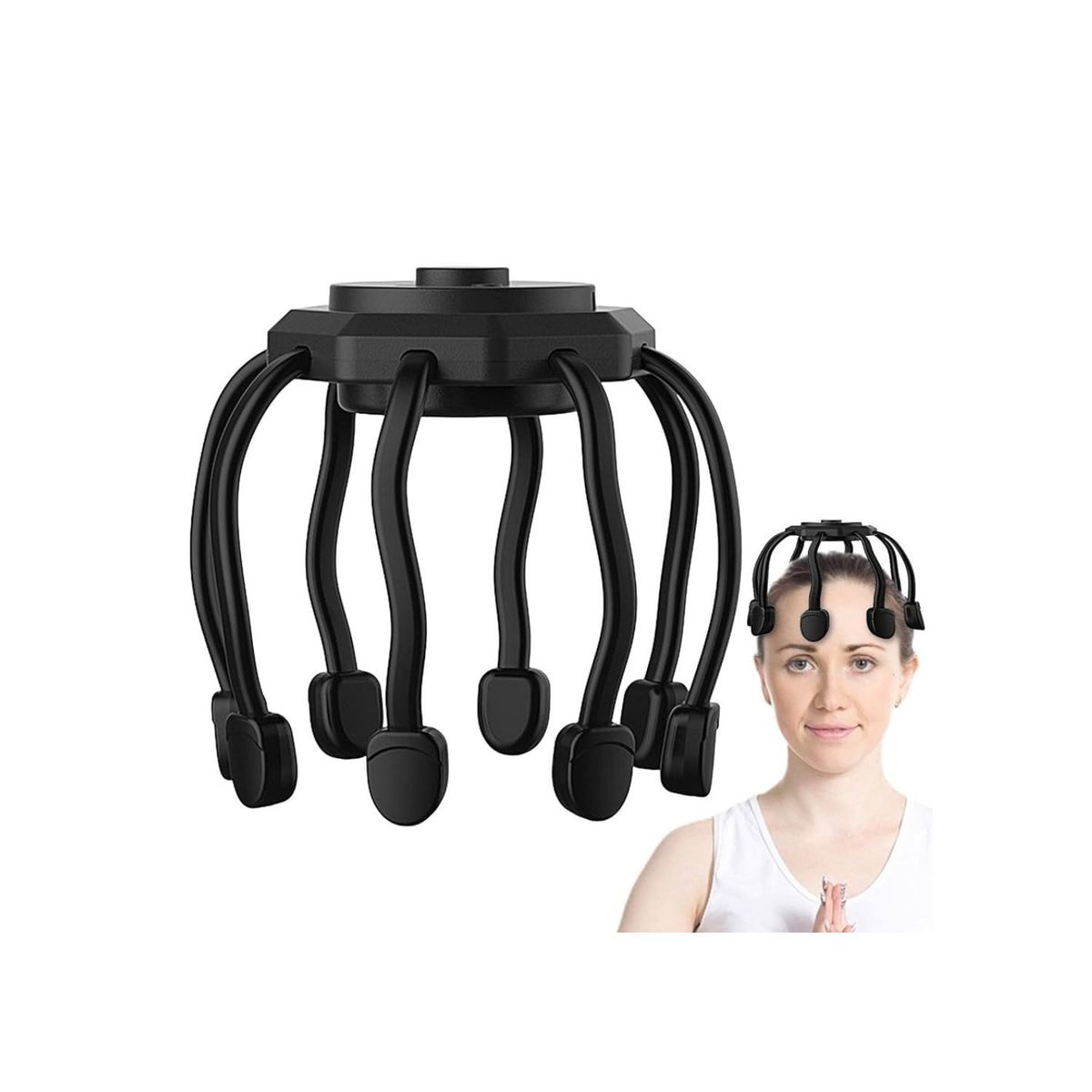 OEM - PACK Masajeador  Recargable Para Cabeza + Mascara En Gel Para Migraña