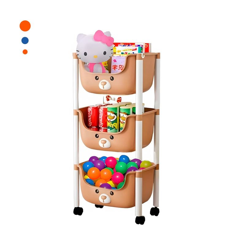 GENERICO - Pack2 Organizador Moderno de Ositos Marron Y+Papel de Regalo