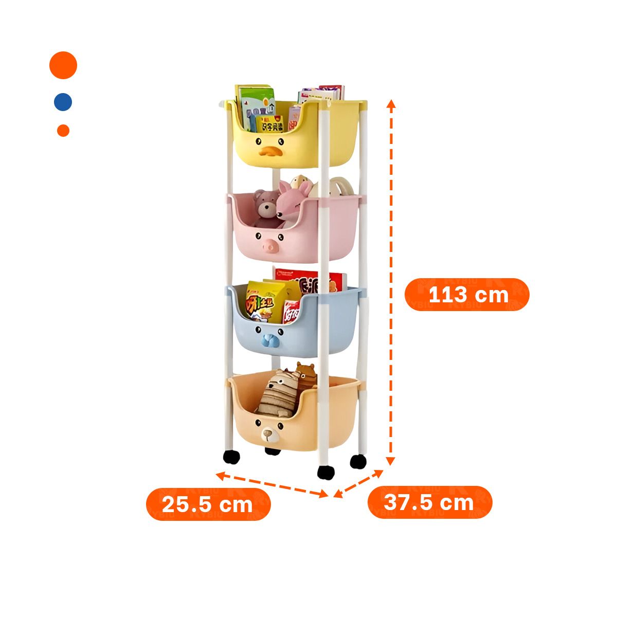 GENERICO - Organizador Practico 4 N de Personajes Y+Regalo Stickers