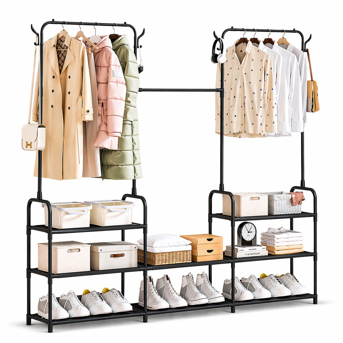 MINARI - Perchero Organizador Zapatera Colgador de Ropa Multifuncional NG PZ30