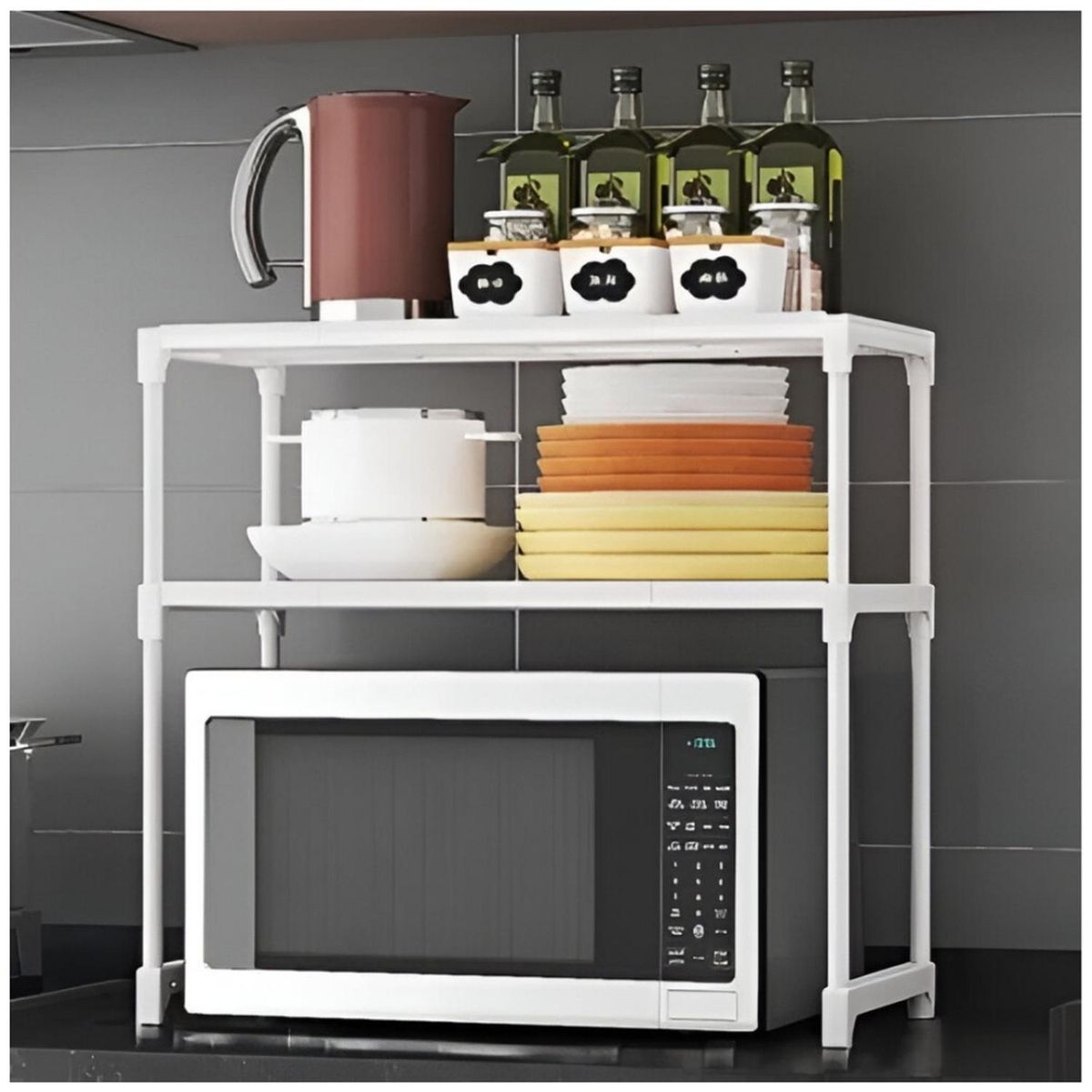 MINARI - Estante Organizador 3 Niveles Multifuncional Blanco 350E