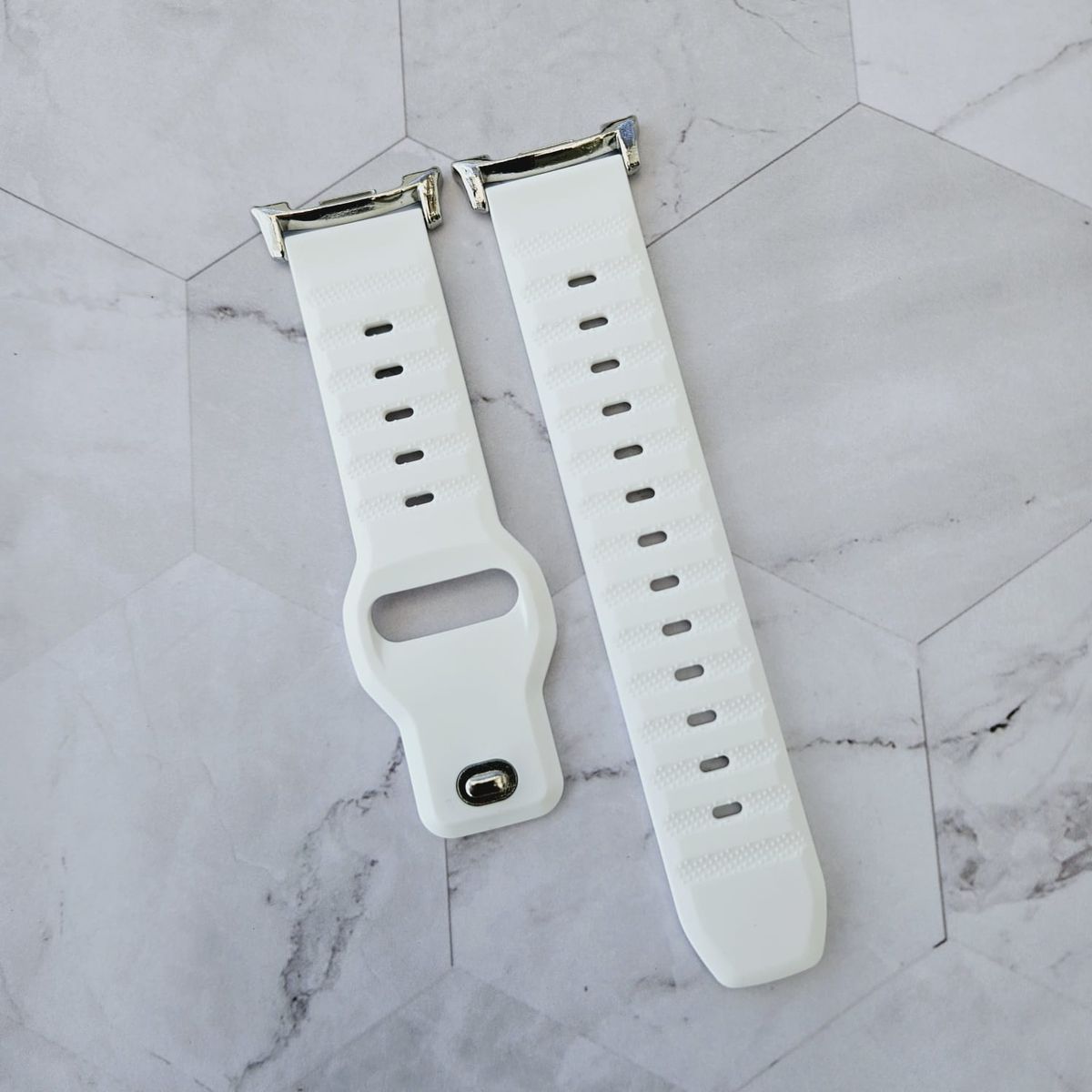 GENERICO - Correa Silicona SPG para SAMSUNG WATCH 8 - 8 CLASSIC - Blanco