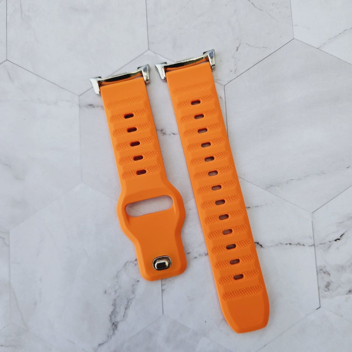 GENERICO - Correa Silicona SPG para SAMSUNG WATCH 8 - 8 CLASSIC - Naranja