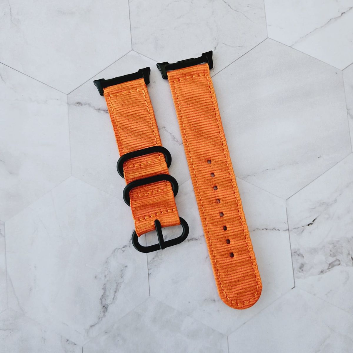 GENERICO - Correa Nylon para SAMSUNG WATCH 8 - 8 CLASSIC - Naranja