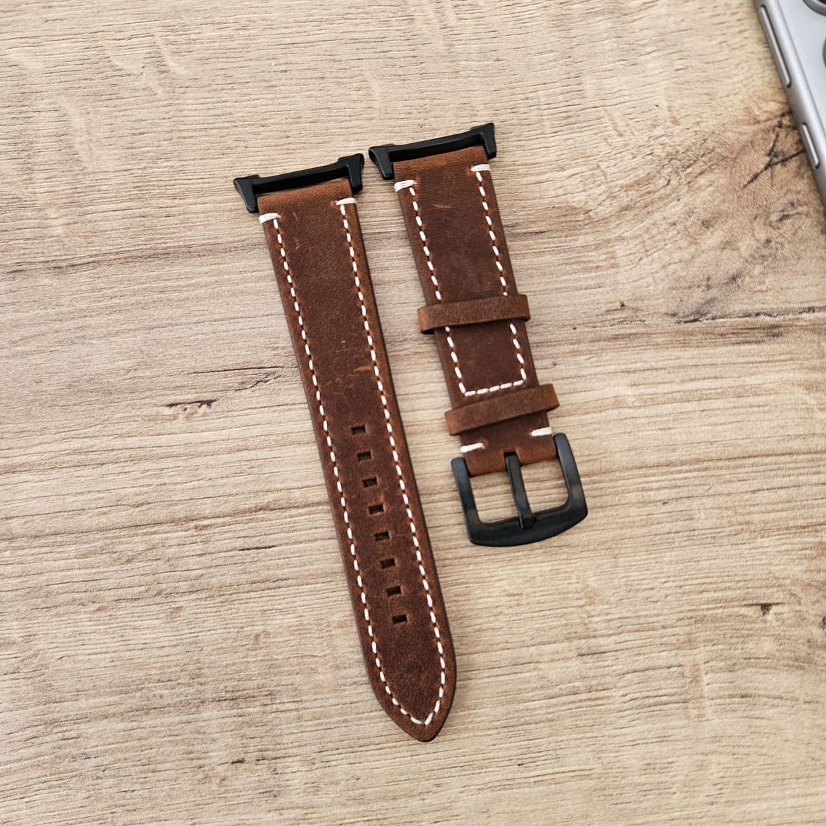 GENERICO - Correa Cuero para SAMSUNG WATCH 8 - 8 CLASSIC - Marron