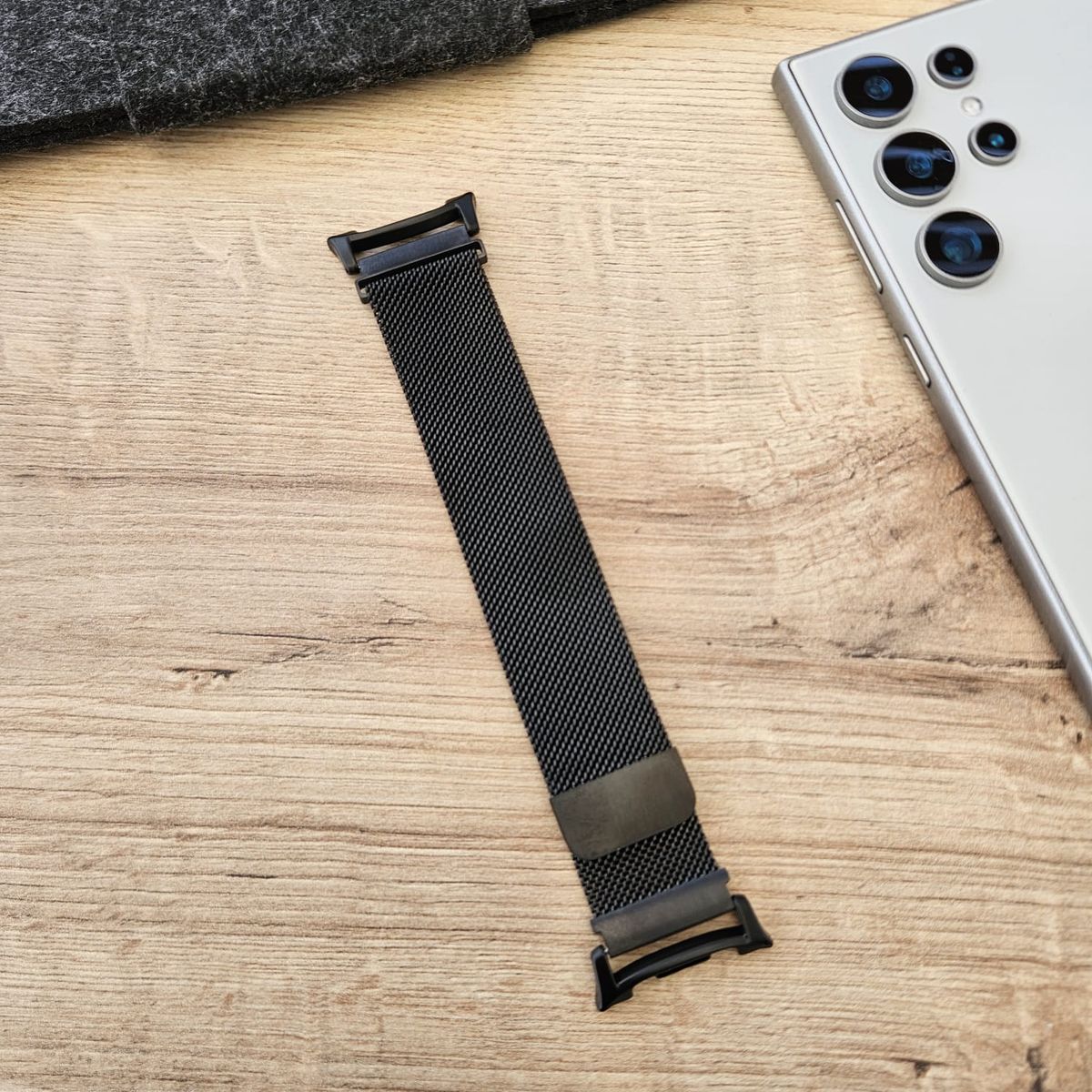 GENERICO - Correa Acero Milanes para SAMSUNG WATCH 8 - 8 CLASSIC - Negro