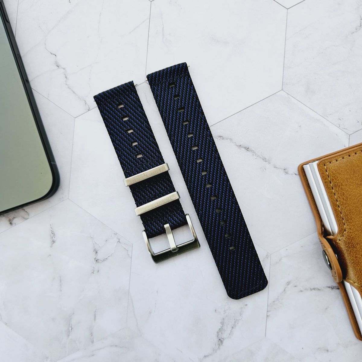 GENERICO - Correa Nylon Premium para SAMSUNG WATCH 5 - 5 PRO - Azul